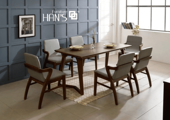 bộ bàn ăn 6 ghế lenus 25