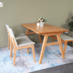 bộ bàn ăn hàn quốc amy 60