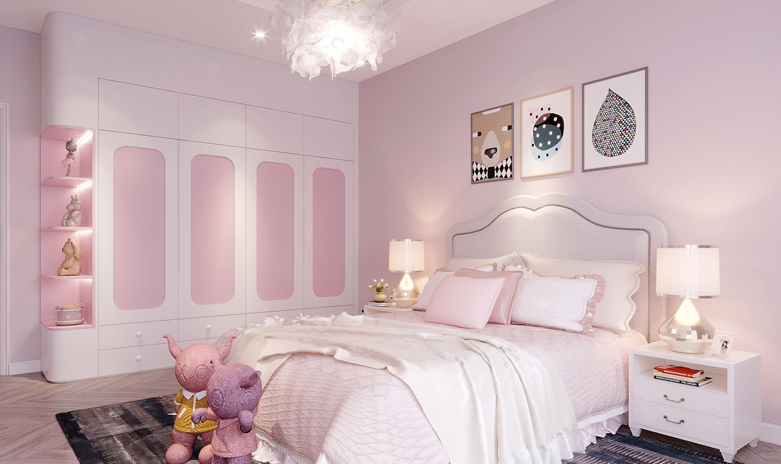 Phòng ngủ bé gái cho những nàng công chúa của bố mẹ