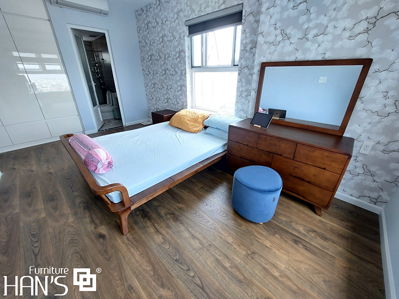 Nội thất gỗ thường được sử dụng trong những căn phòng ngủ Hàn Quốc